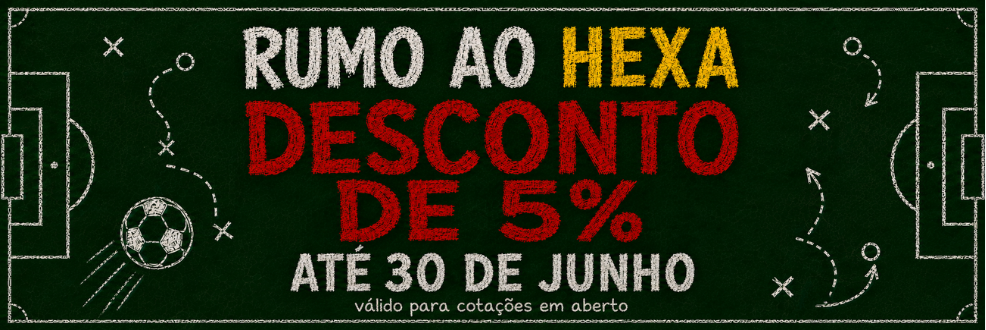 Rumo ao Hexa - desconto de 5% ate 30 de junho